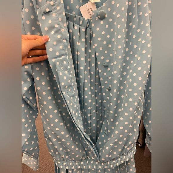 Anastasia Ladies 8 Baby Blue Polka Dot Skirt Set - Picture 6 of 11
